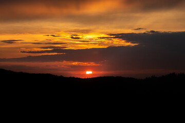 sunset in the mountains