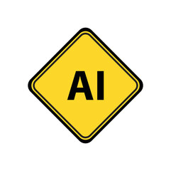 artificial intelligence sign on white background