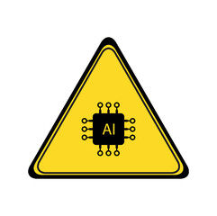 Obraz premium artificial intelligence sign on white background