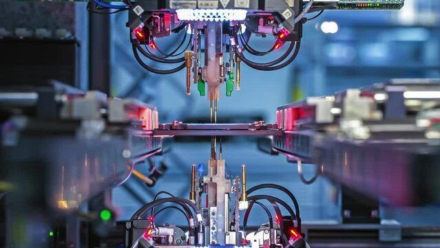 Intelligent testing and repair of circuit boards.High-tech and industrial automation.