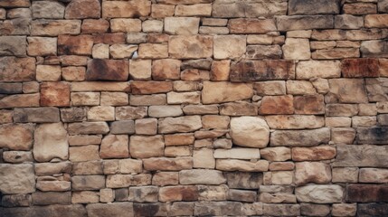 Rustic stone wall, old stone texture, digital ai.