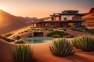 Fototapeta premium sunset at the temple generated by AI technology