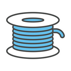 Wired power cable roll icon