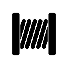 Wired power cable roll icon