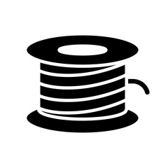 Wired power cable roll icon