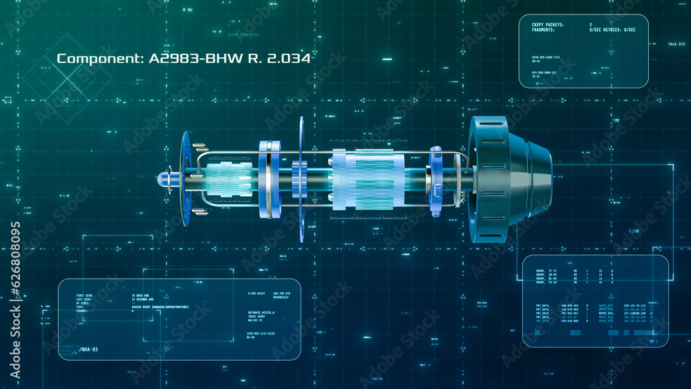 Poster cad futuristic interface, computer aided design concept, mechanical component project, engineering c