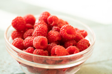 raspberries on a plate
