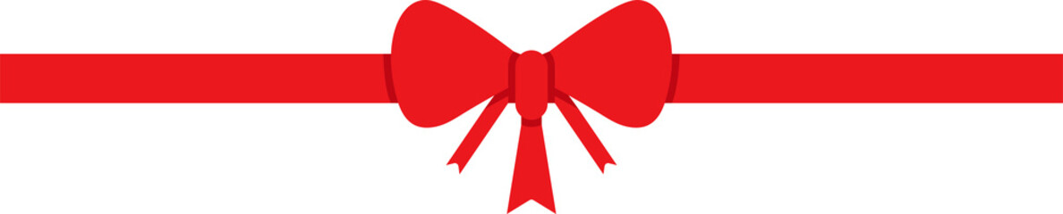 Red Ribbon and Bow Illustration