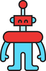 cartoon robot character icon