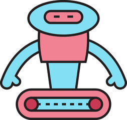cartoon robot character icon