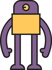 cartoon robot character icon