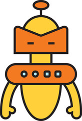 cartoon robot character icon
