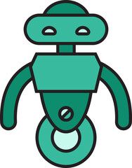 cartoon robot character icon