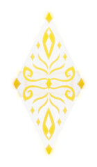 Obraz premium Octahedron Diamond Glass with Golden Pattern.