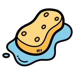 sponge filled outline icon style