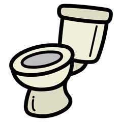 toilet filled outline icon style