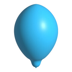 Glossy blue balloon 3d