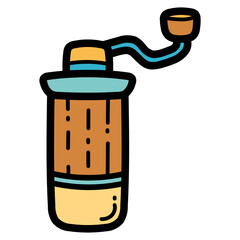 coffee grinder filled outline icon style