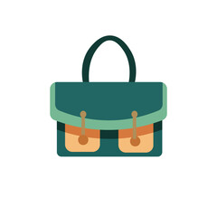 Women handbag icon, female fashionable item, flat vector illustration