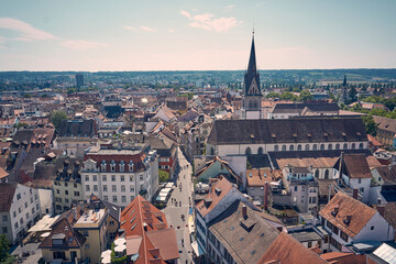 Blick von der Kirche Münster Unserer Lieben Frau auf Konstanz am Bodensee