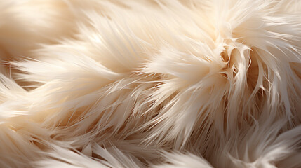Polar fox fur close-up. Generative Ai