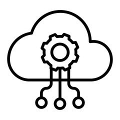 Outline Cloud technology icon