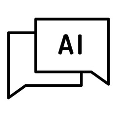 Outline Ai chat icon