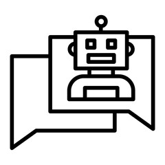 Outline Robot chat icon