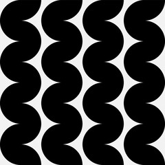 Semicircle seamless pattern. Geometric background pattern, abstract modern monochrome trendy pattern.