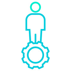 Outline gradient Human Mapping icon