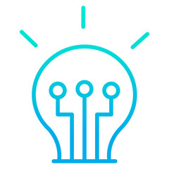 Outline gradient technical Idea icon