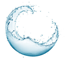 Water splash in circle shape