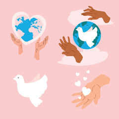 Vector Illustration on the theme International Day of Charity, vector icon in flat style holiday goodness