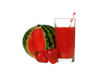 PNG, Watermelon smoothie isolated on white background