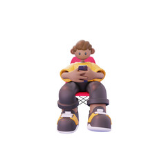 man sitting looking for a discounted price pose from the front