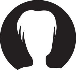 Male Face Silhouette in Circle Illustration
