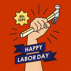 labour day poster template vector