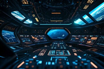 Obraz premium the space ship beat photo shoot in space