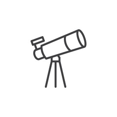 Telescope line icon