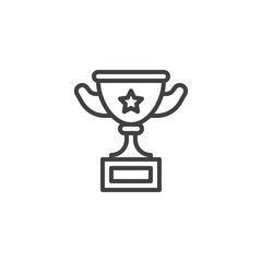 Trophy cup line icon