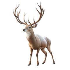Photo sur Plexiglas Antilope Deer on transparent background