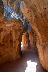 view in the Sahara desert of Tadrart rouge tassili najer in Djanet City  ,Algeria.colorful orange sand, rocky mountains