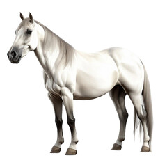 Naklejka na ściany i meble White horse on transparent background