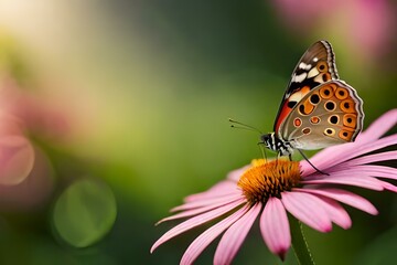 Fototapeta na wymiar butterfly on flower ai generated