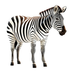 Fototapeta premium Zebra on transparent background