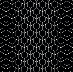 Obraz premium The geometric pattern with lines. Seamless vector background. White and black texture. Graphic modern pattern. Simple lattice graphic design