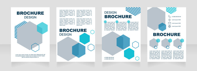 Medicare white blank brochure design. Healthcare and medicine. Template set with copy space for text. Premade corporate reports collection. Editable 4 paper pages. Myriad Pro, Arial fonts used