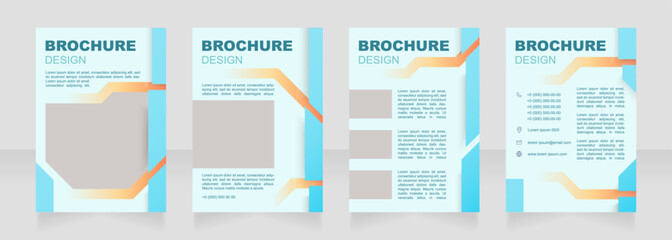 Assigning resources in project management blank brochure design. Template set with copy space for text. Premade corporate reports collection. Editable 4 paper pages. Arial Black, Regular fonts used