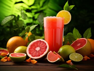 The rich vitamin A guava, attractive orange color, and heat release function of lemon or watermelon's nature color would bring up your day Generative AI