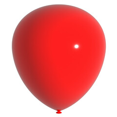 Glossy red balloon 3d